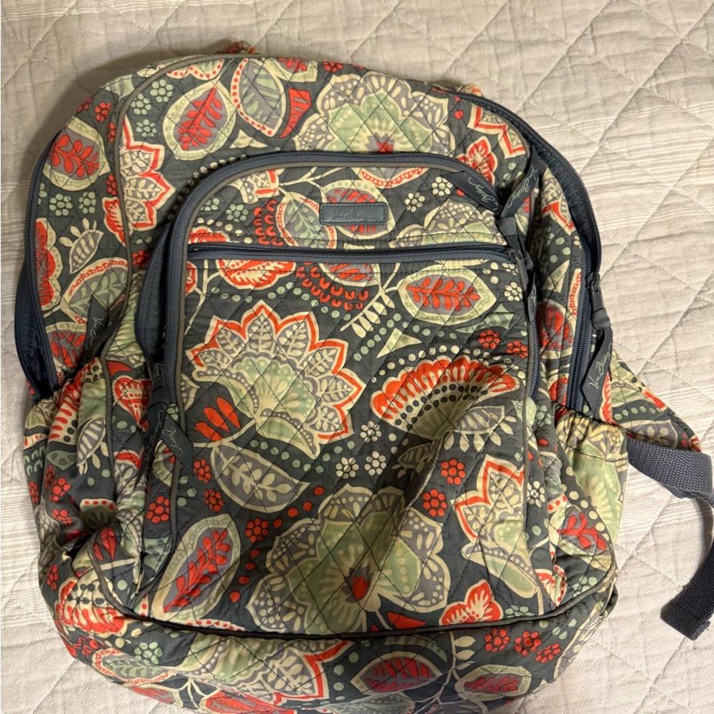 Vera Bradley Floral Laptop Case - Gray, Red, Green